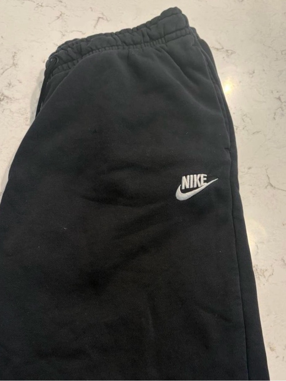 Nike Black WOMENS Jogger Pants with White Swoosh MEDIUM (I wear L and these fit)